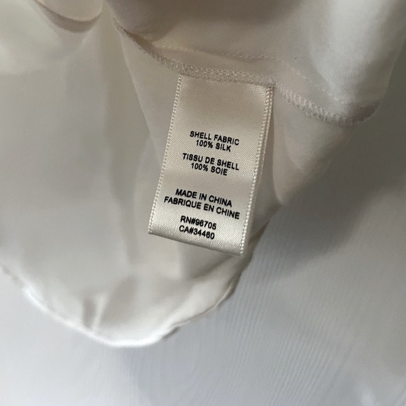 Rebecca Taylor 100% Silk Cream Blouse - Picture 6 of 8